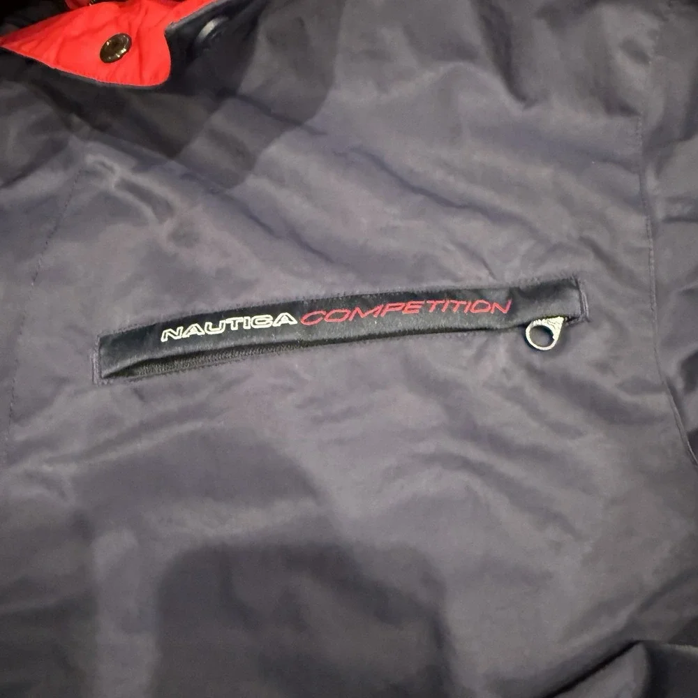 Nautica Competition Lined Jacket Mens XL Blue Sailing Gear Zip Up